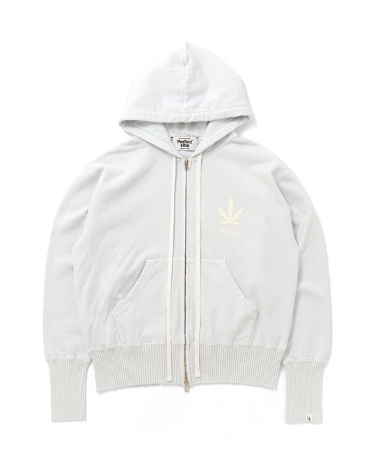 パーフェクトリブス/PR4340111A/(RELAX TAKE IT EASY)BASIC ZIP HOODIE/ジップアップパーカー/CLOUD WHITE