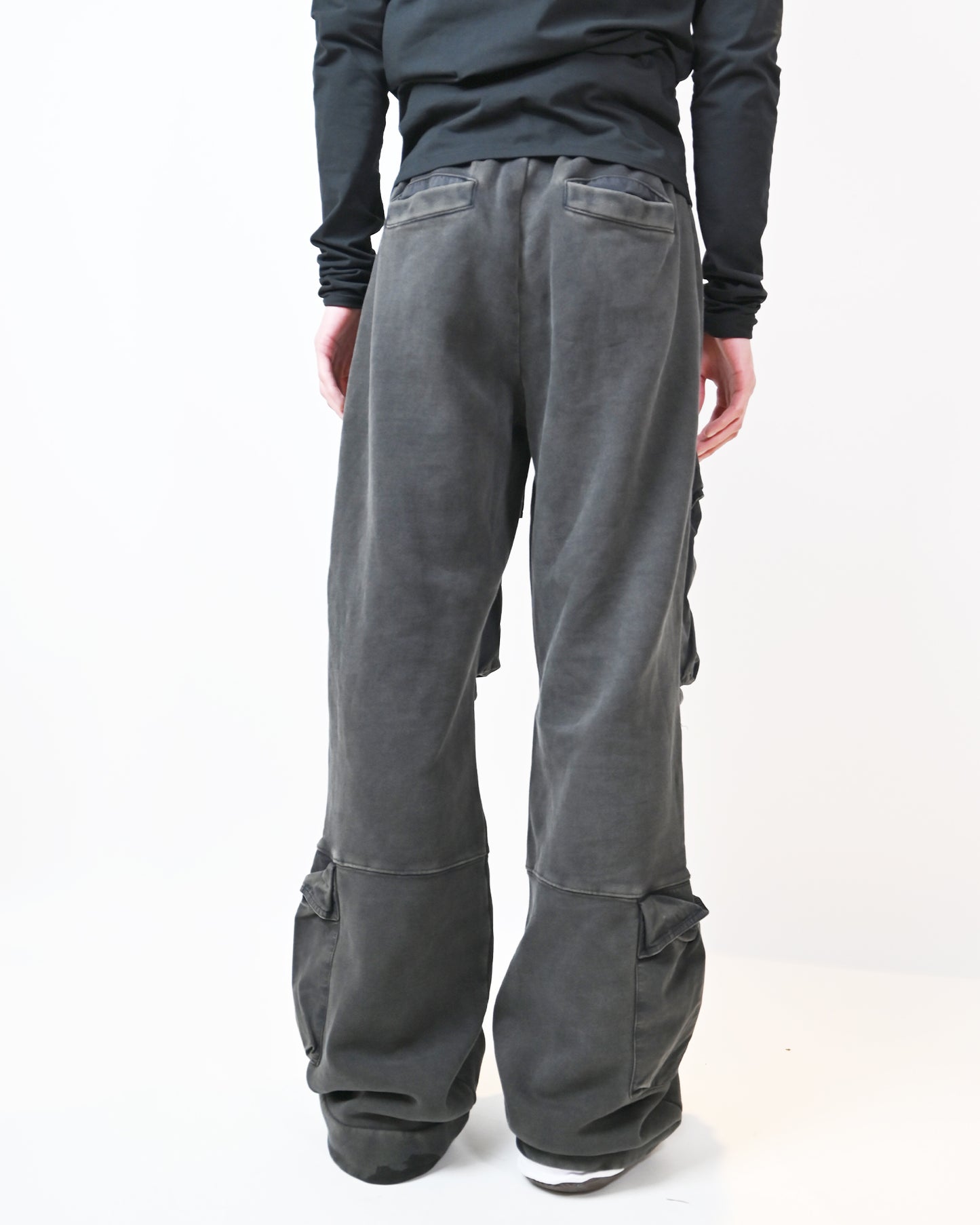 エンタイアスタジオ/UTILITY SWEATS/ES2341WB/スウェットカーゴパンツ/WASHED BLACK