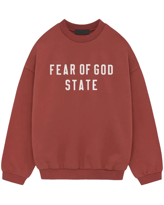 エッセンシャルズ/HEAVY FLEECE CREWNECK/192BT246236F/スウェット/CRIMSON