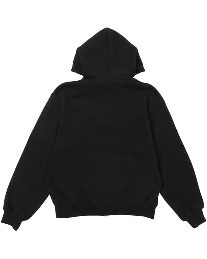 シャーマー/D-Pocket Boxy Hoodie/SHM-24FW-407/ジップパーカー/BLACK