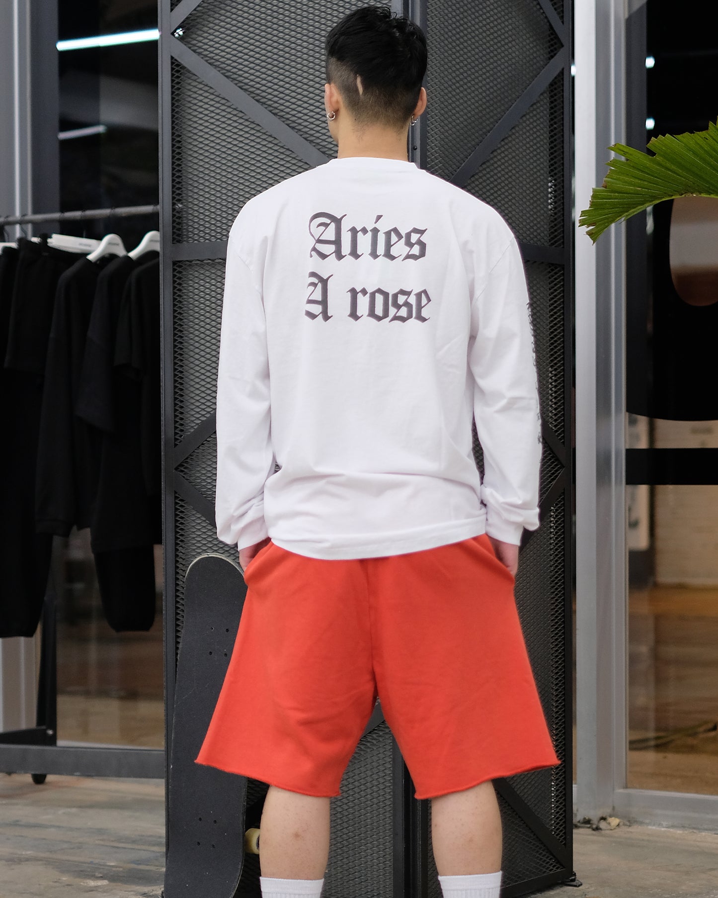 アリーズ/Aries Arose LS Tee /ロングTシャツ/ White