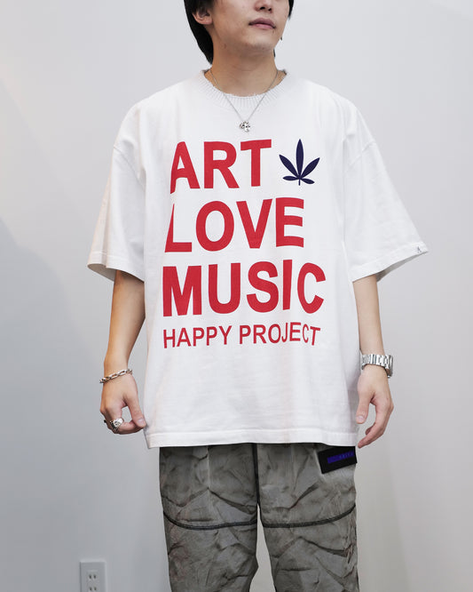 パーフェクトリブス/(ART LOVE MUSIC)Basic Short Sleeve T Shirts/Tシャツ/Cloud White