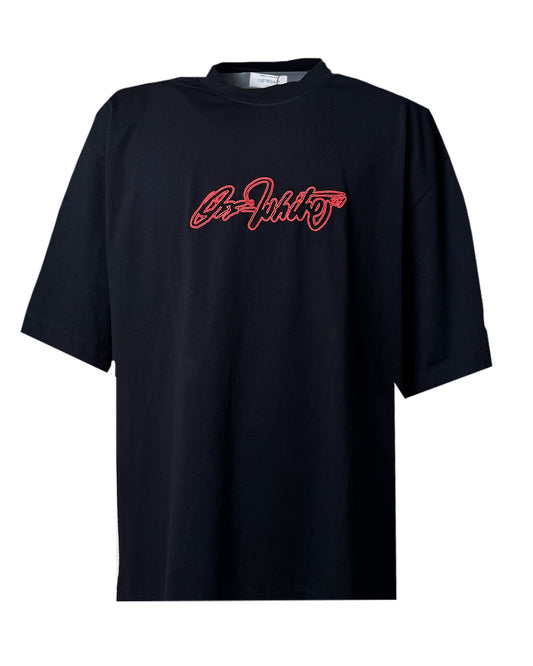 オフホワイト/OMAF24-RTW0038/SCRIPT OUTLINE SKATE S/S TEE/Tシャツ/BLACK HIGH RISK