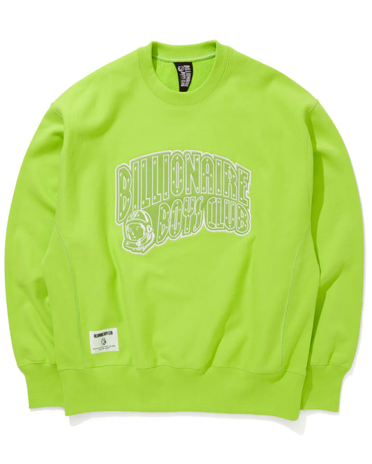 ビリオネアボーイズクラブ/BBCJP243K004/APPLIQUE LOGO SWEATSHIRT ARCH LOGO/スウェット/GREEN