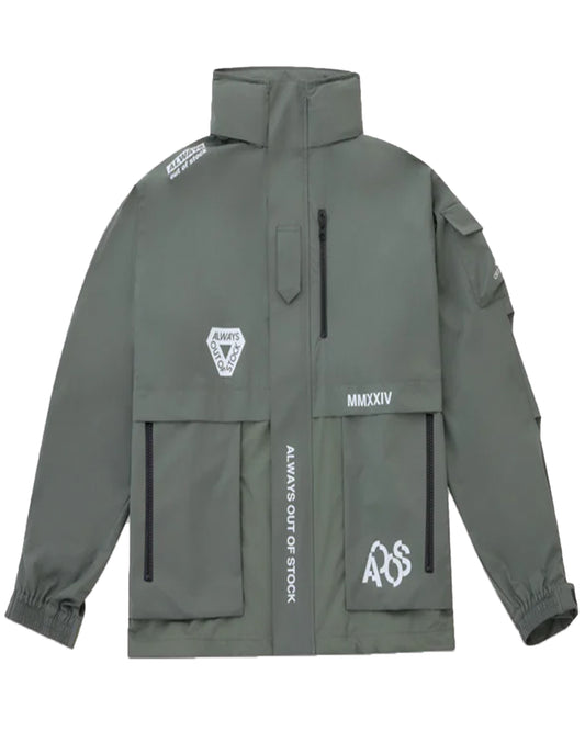 ALWAYS OUT OF STOCK/THREE LAYER TRACK JACKET/JACKET/GRAY GREEN