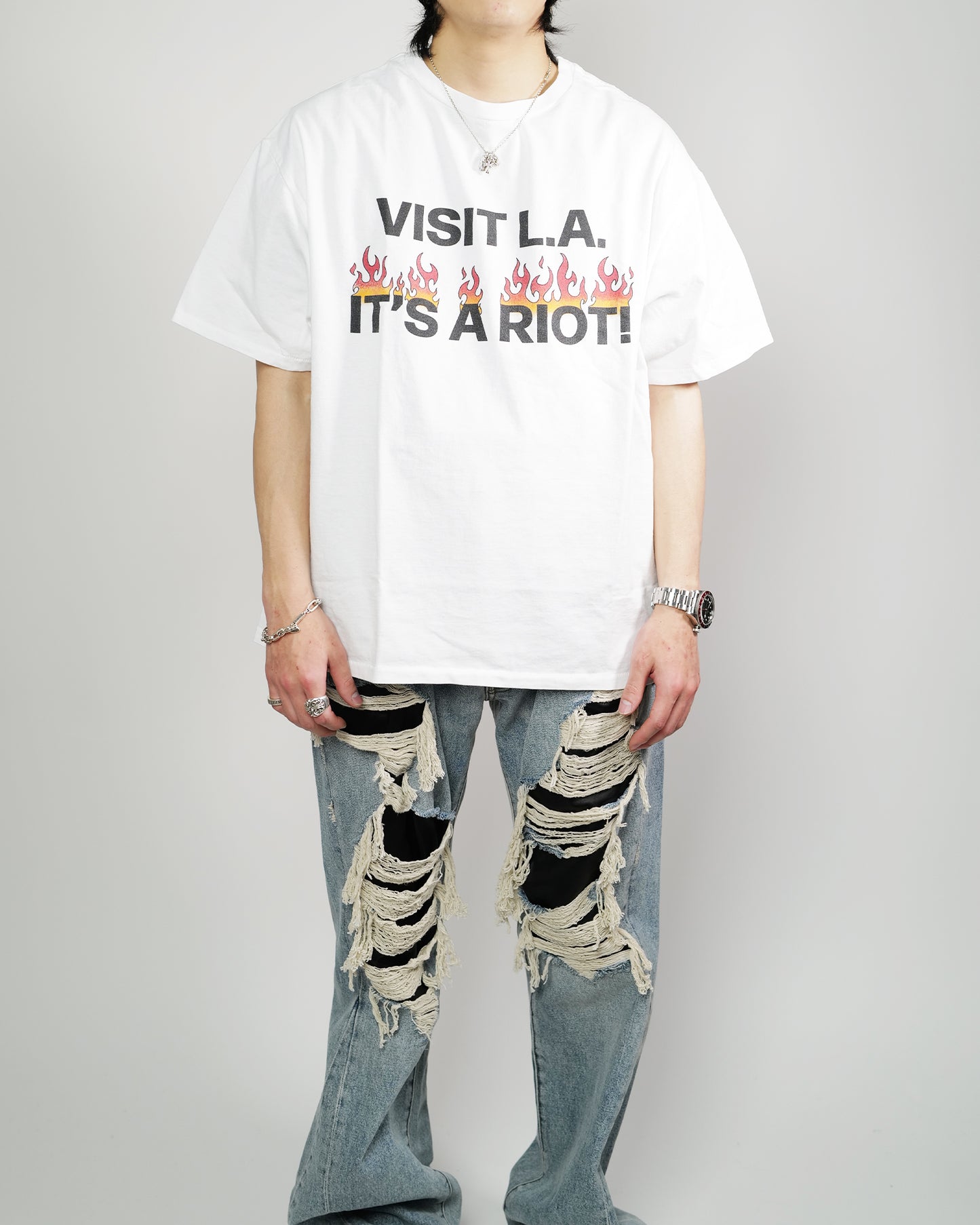 ギャラリーデプト/L.A. RIOT TEE/LRS-10012/Tシャツ/WHITE