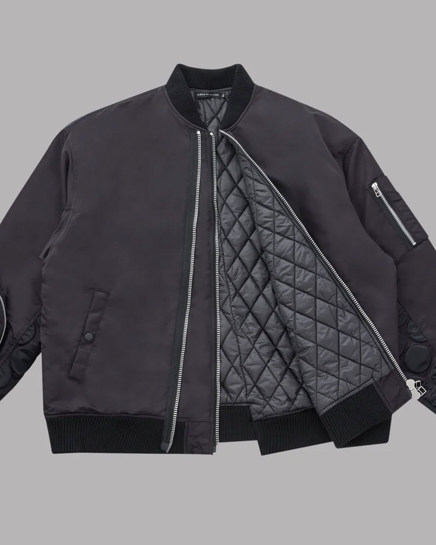 オールウェイズアウトオブストック/COMBINATION BOMBER JACKET/ボンバージャケット/BLACK