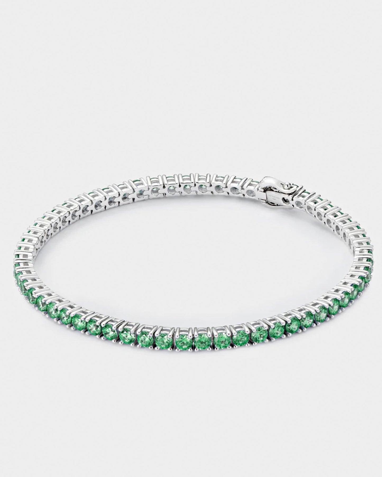 ハットンラブス/Classic Tennis Bracelet/ブレスレット/Sterling Silver Green