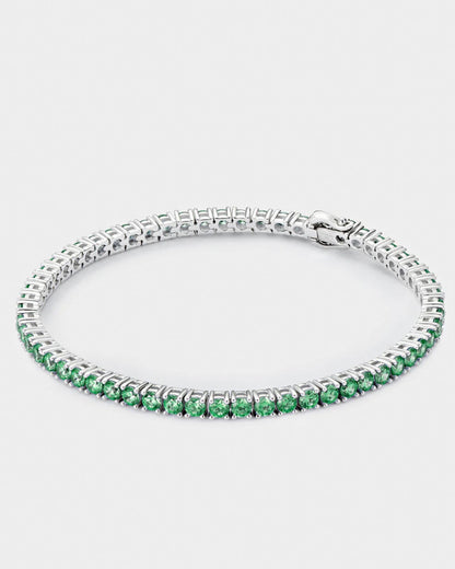 ハットンラブス/Classic Tennis Bracelet/ブレスレット/Sterling Silver Green