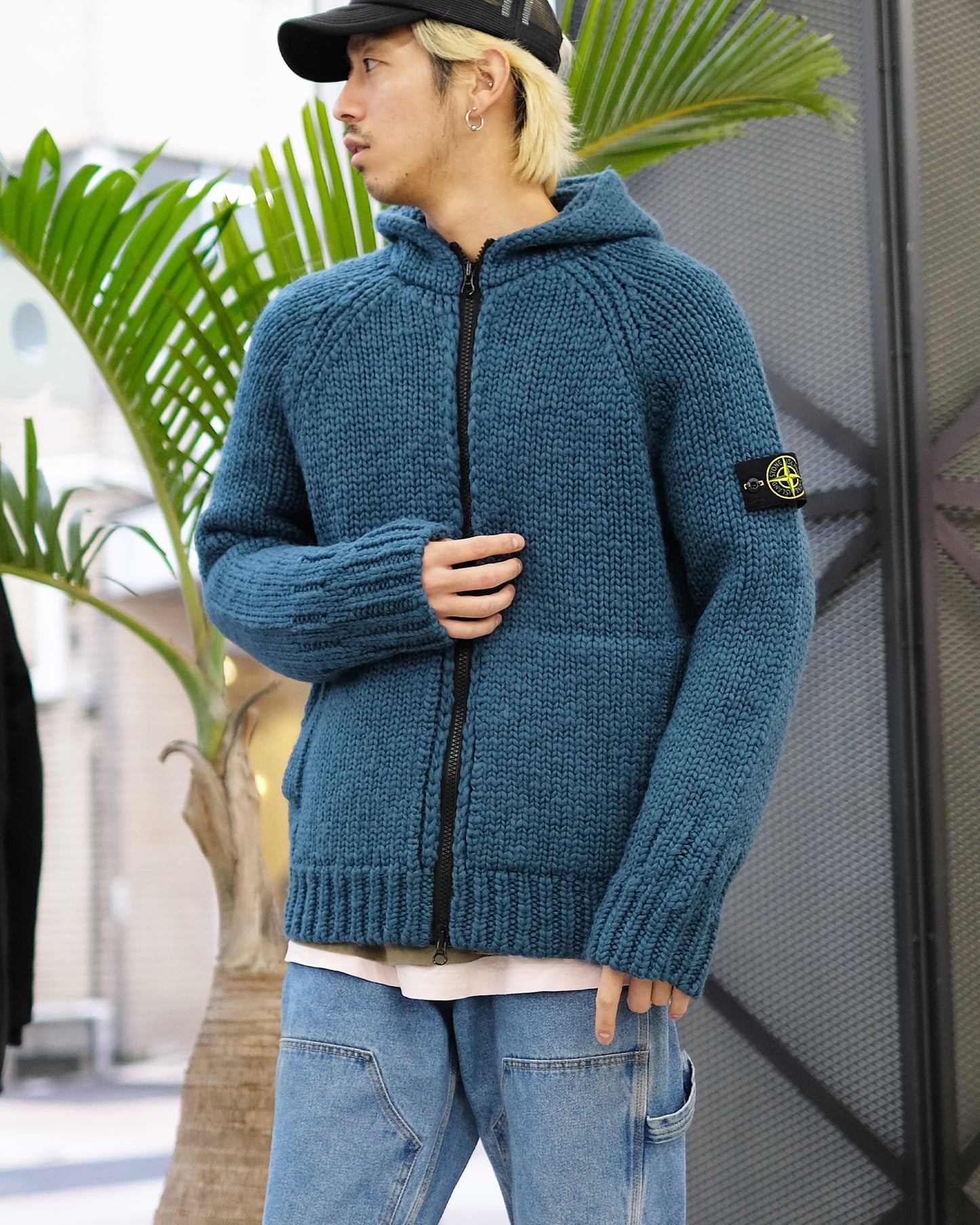 KNITWEAR (knit zip) Blue