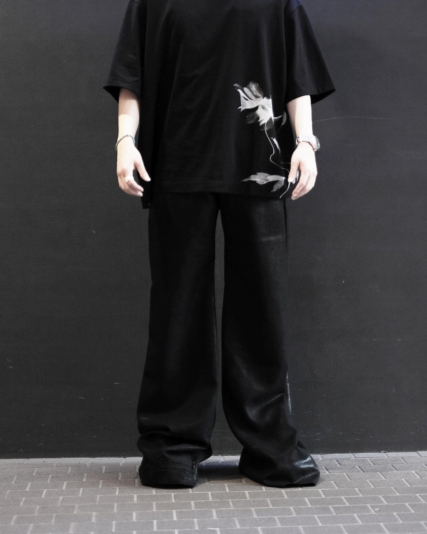 スワンプゴッド/STÖVEL WIDE PANTS/パンツ/32/Black