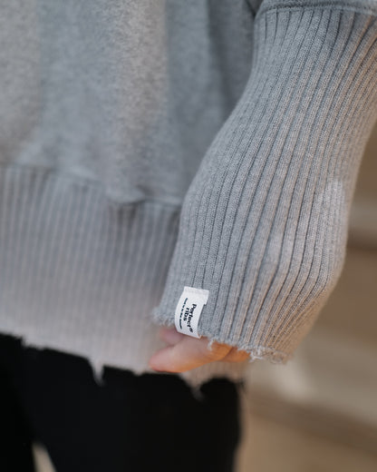 パーフェクトリブズ/Strange Sleeve Crew Neck Sweat Shirts/スウェット/Grey