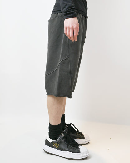 エンタイアスタジオ/HEAVY DROP SHORT/ES2256WB/スウェットショーツ/WASHED BLACK