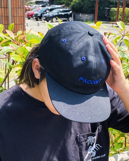 ラスベート/Men 6-panel paccbet cap woven/キャップ/BLACK