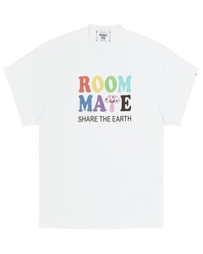 パーフェクトリブス/(ROOMMATE)Basic Short Sleeve T Shirts/Tシャツ/Cloud White