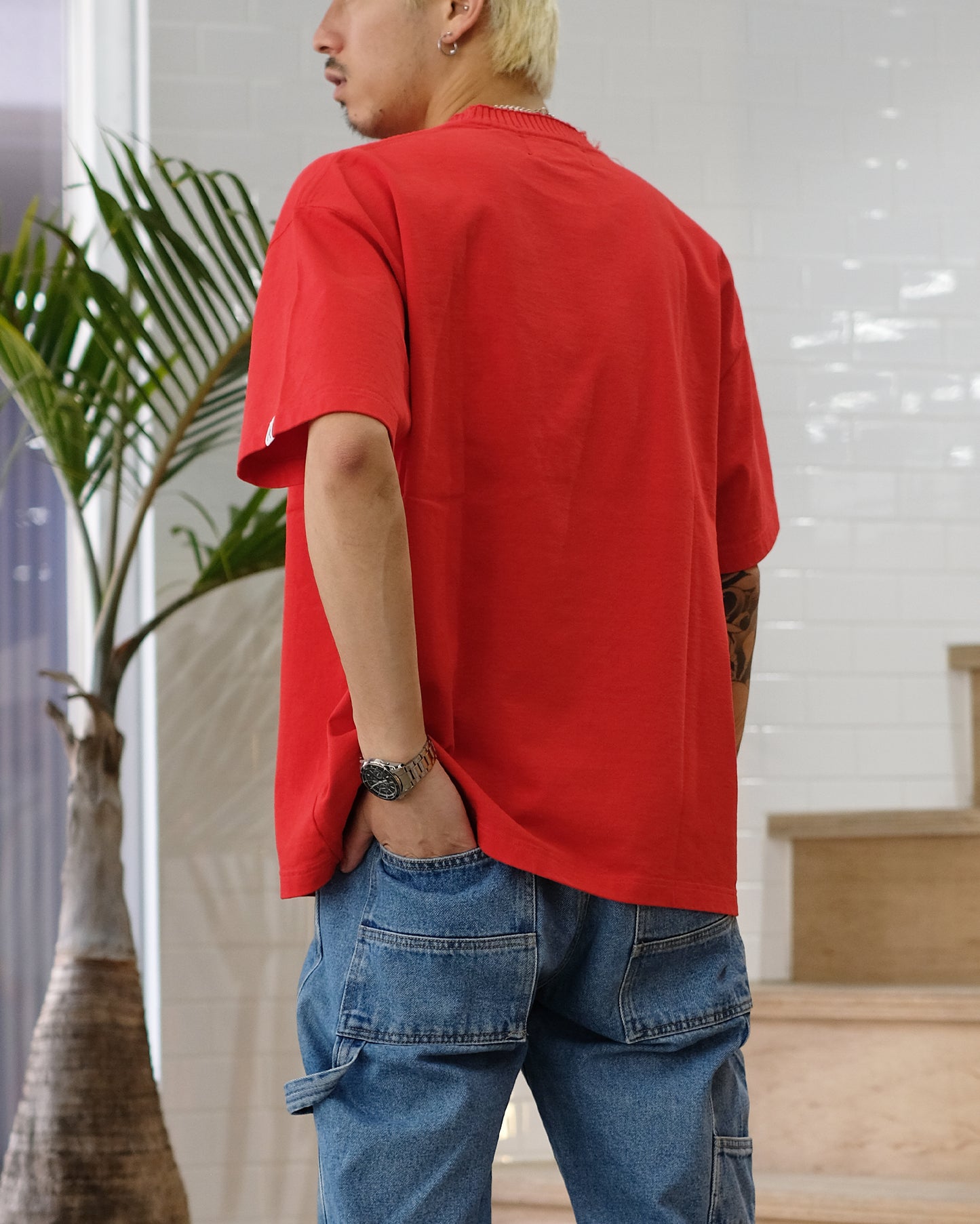 パーフェクトリブズ/Basic Short Sleeve T Shirt/Tシャツ/Red