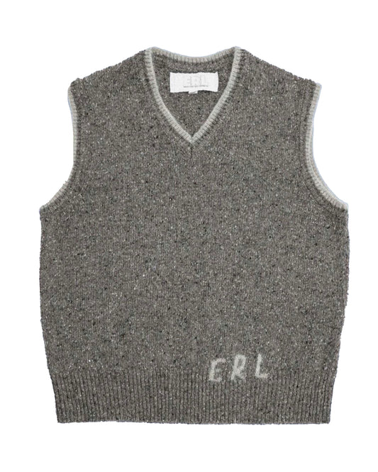 イーアールエル/UNISEX WOOL VEST KNIT/ERL09N003/ニットベスト/GREY