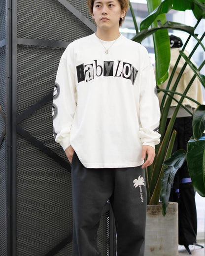 バビロン/RANSOM LONGSLEEVE T-SHIRT/ロンＴ/Off White