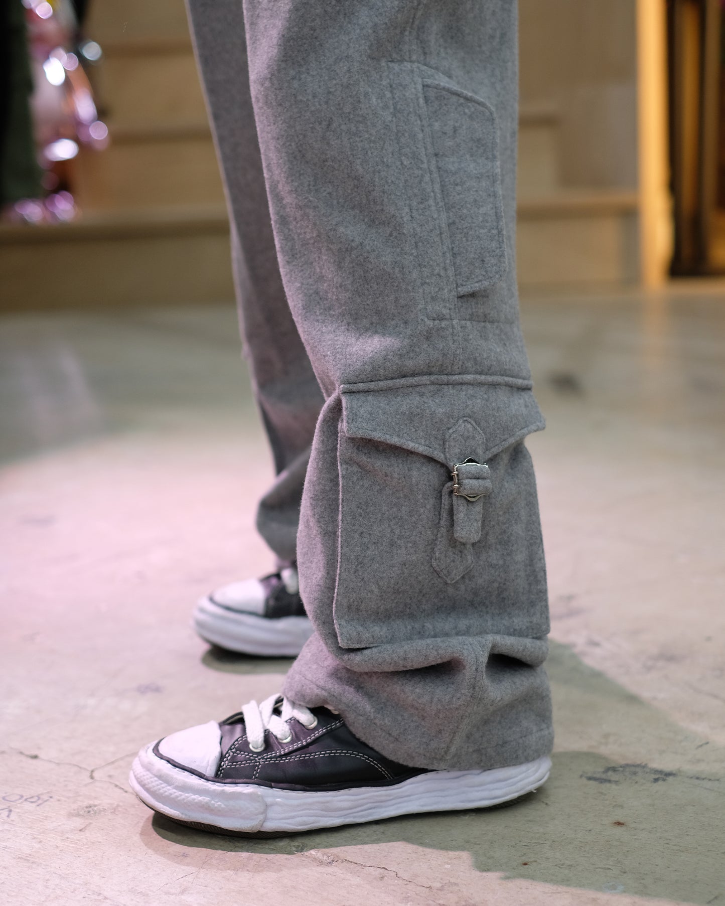 The World Is Yours/Wool Cargo Pants/Pants/Grey