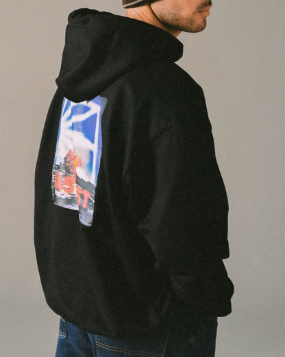 ラスベート/PACC15T027/MEN HOUSE ZIP HOODIE KNIT/プルオーバーパーカー/BLACK