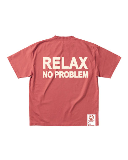 パーフェクトリブス/(RELAX NO PROBLEM) Basic Short Sleeve T Shirts/Tシャツ/Red