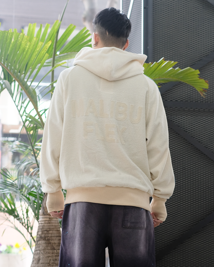 パーフェクトリブス/IMABARI Pilc Zip Hoodie/MALIBU FLEX/ジップアップパーカー/L/White