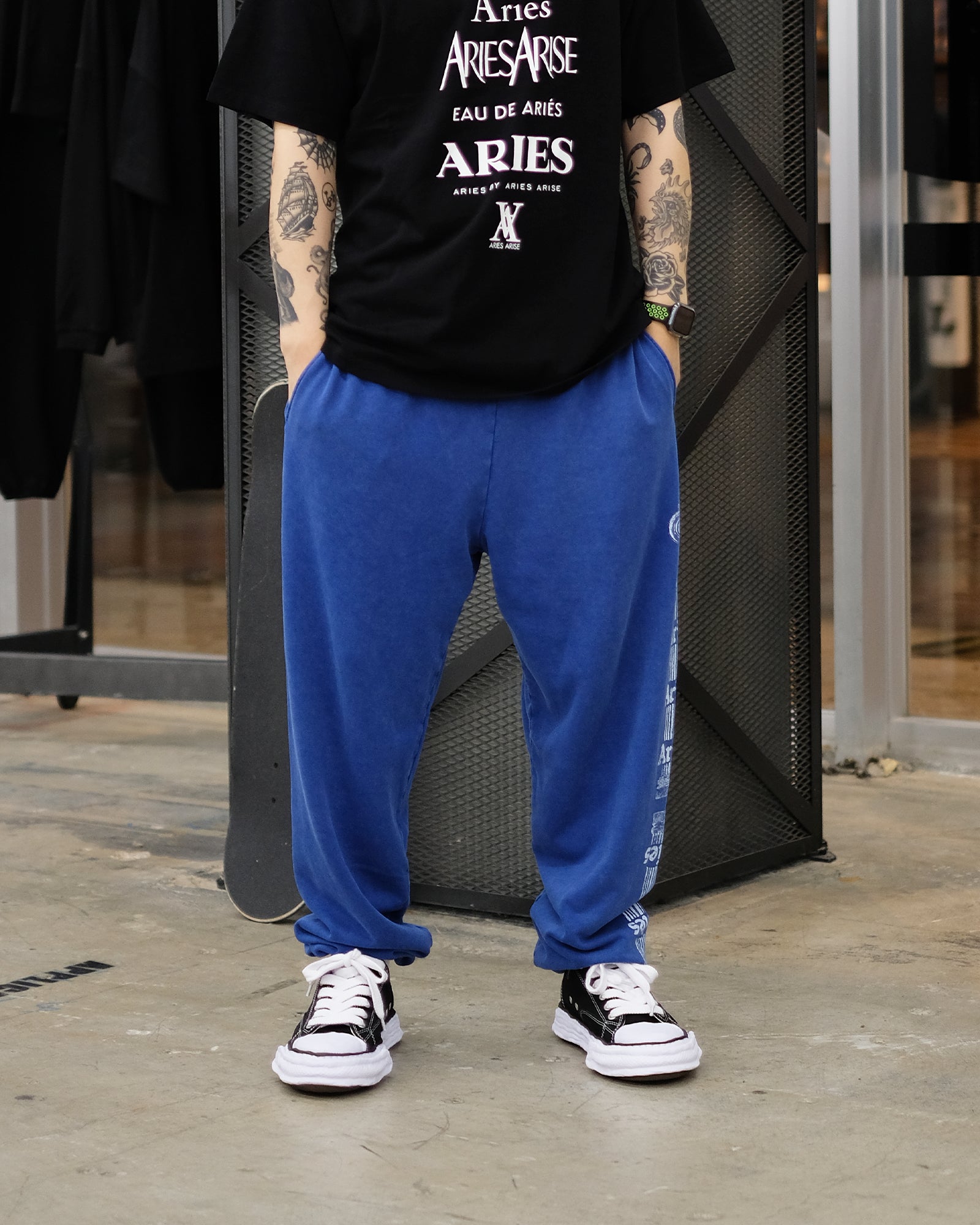 アリーズ/Aged Ancient Column Sweatpant/スウェットパンツ/Blue – Application