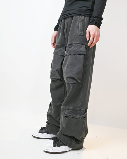 エンタイアスタジオ/UTILITY SWEATS/ES2341WB/スウェットカーゴパンツ/WASHED BLACK