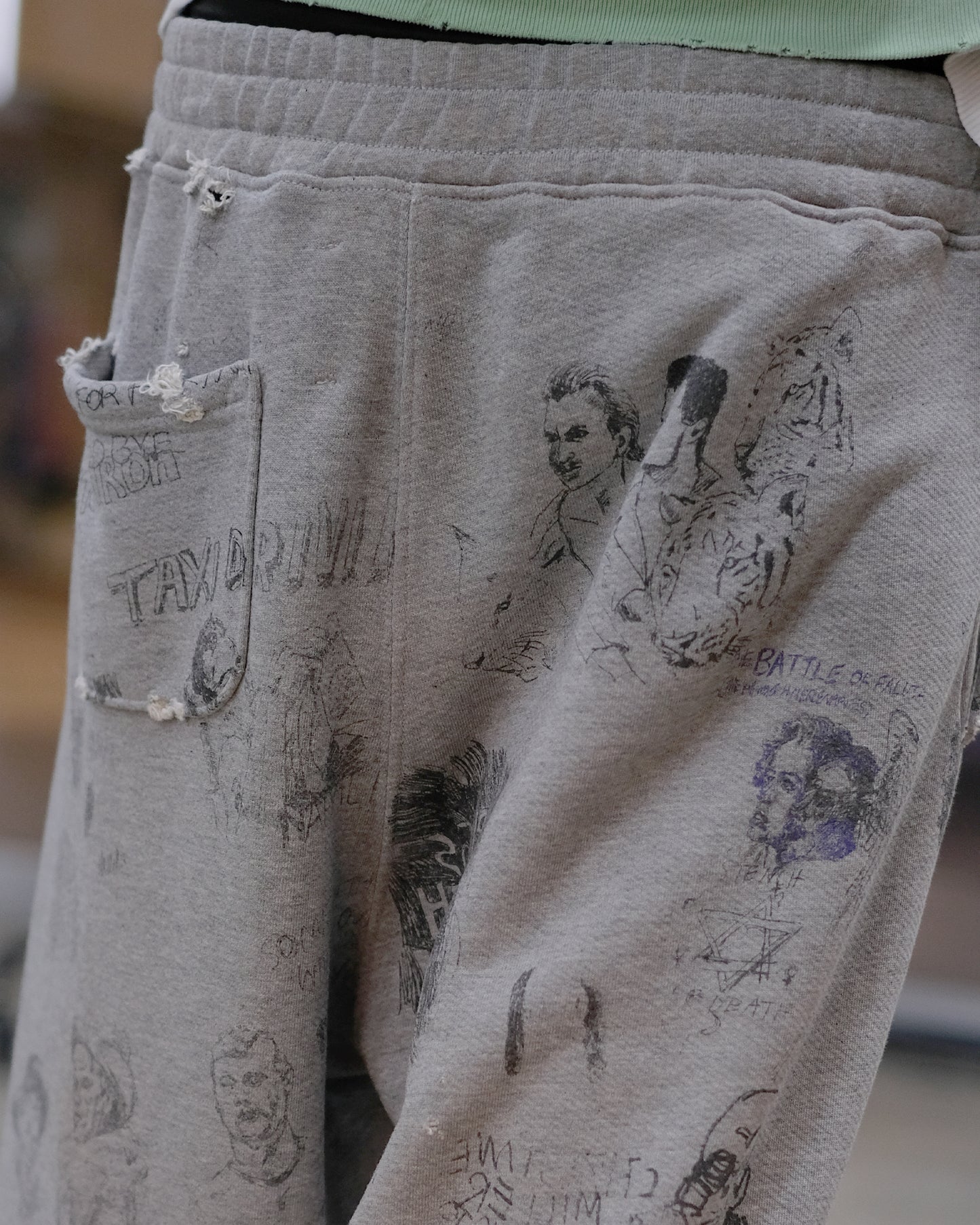 パリーハリウッド/FASHION SWEATPANTS/5U002Q3006-HTR/スウェットパンツ/HEATHER GREY