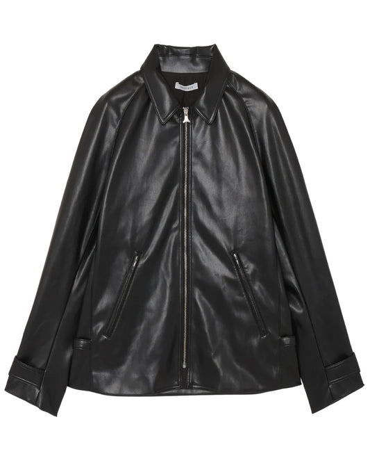 シャーマー/Faux Leather Frank Jacket/SHM-24FW-202/レザージャケット/BLACK