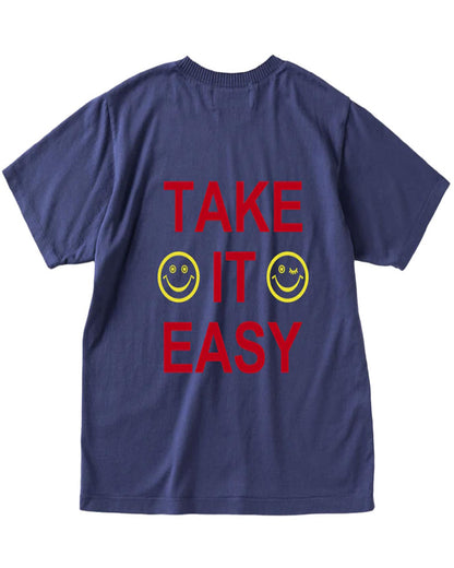 パーフェクトリブス/(SMILE & TAKE IT EASY) Short Sleeve T Shirts/Tシャツ/Navy