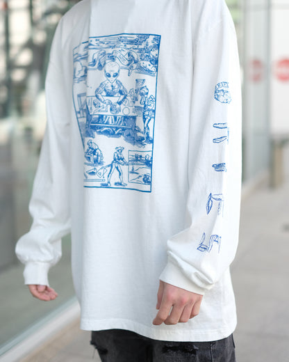 アリーズ/ALIEN WOODCUT LS TEE /ロングTシャツ/ Off White