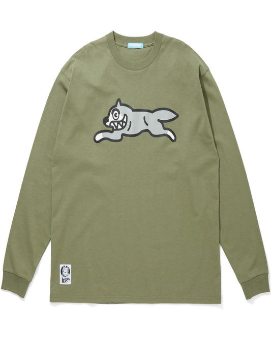 アイスクリーム/ICEJP243T014/COTTON LS T-SHIRT RUNNING DOG/ロンT/KHAKI