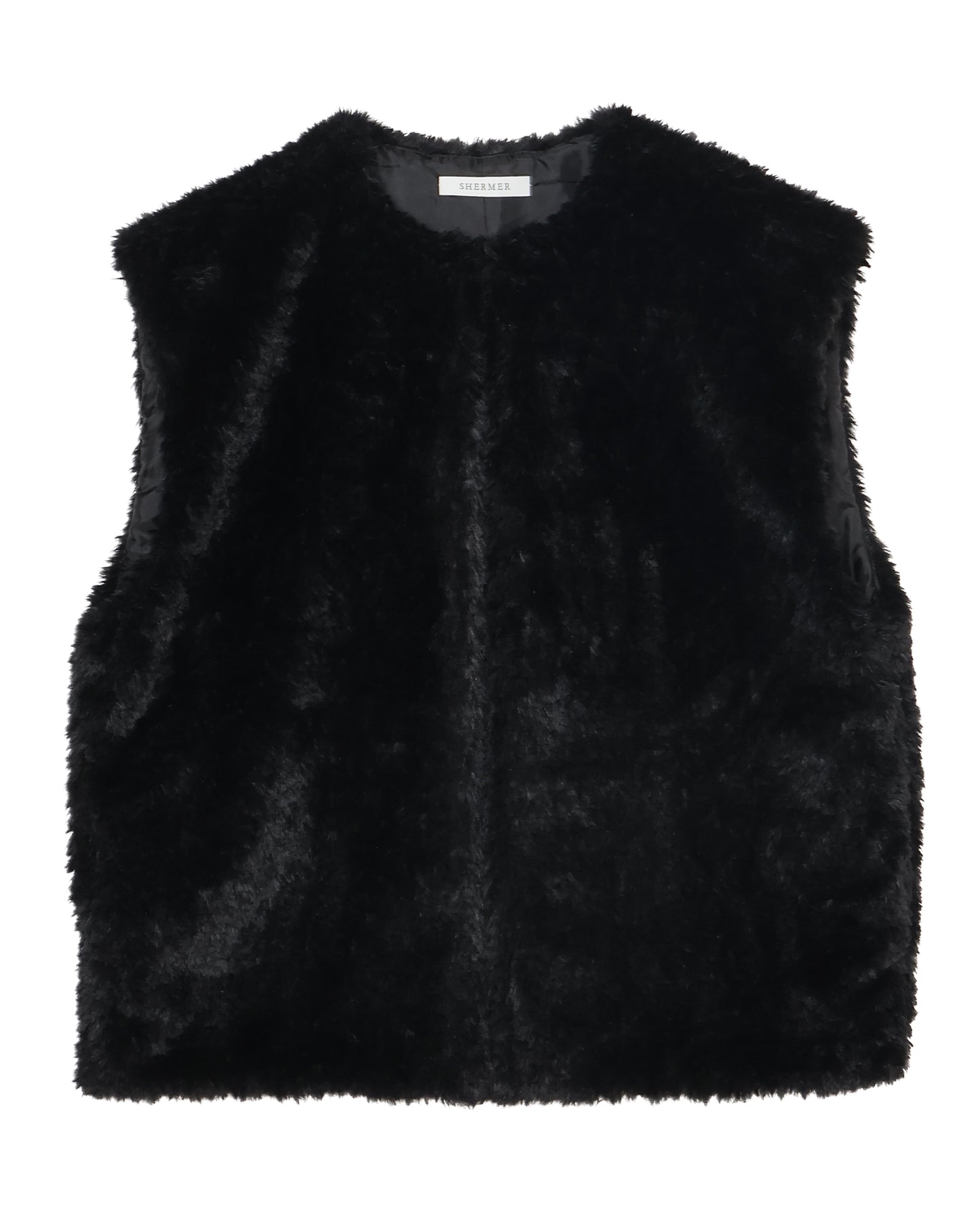 シャーマー/Faux Fur Denim Jacket/SHM-24FW-203/デニムジャケット/Black