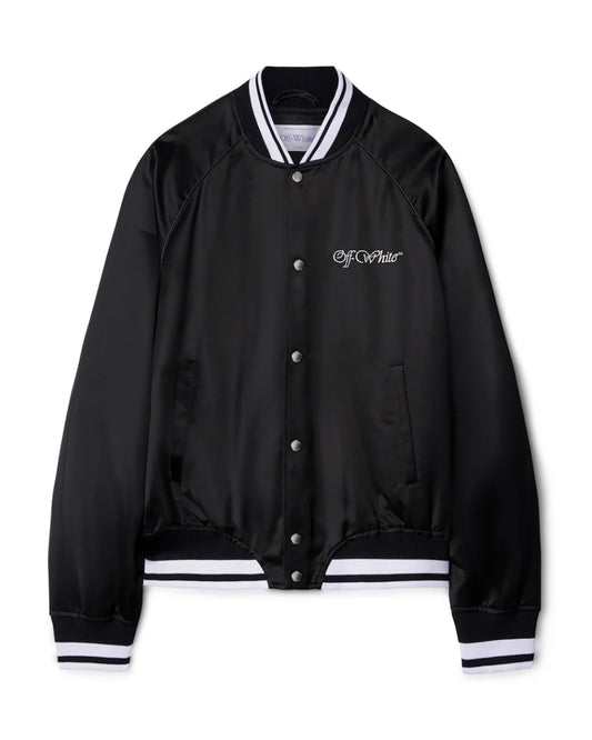 オフホワイト/OMEF24-RTW0226/COLLEGE SATEEN SOUVENIR JKT/スーベニアジャケット/BLACK WHITE