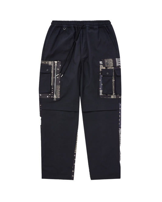 オールウェイズアウトオブストック/HA-024206112/PAISLEY LAYERED POCKET PANTS/パンツ/BLACK