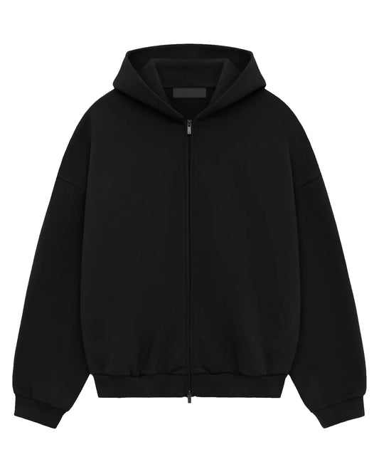 エッセンシャルズ/HEAVY FLEECE FULLZIP HOODIE/192BT246240F/ジップアップパーカー/BLACK