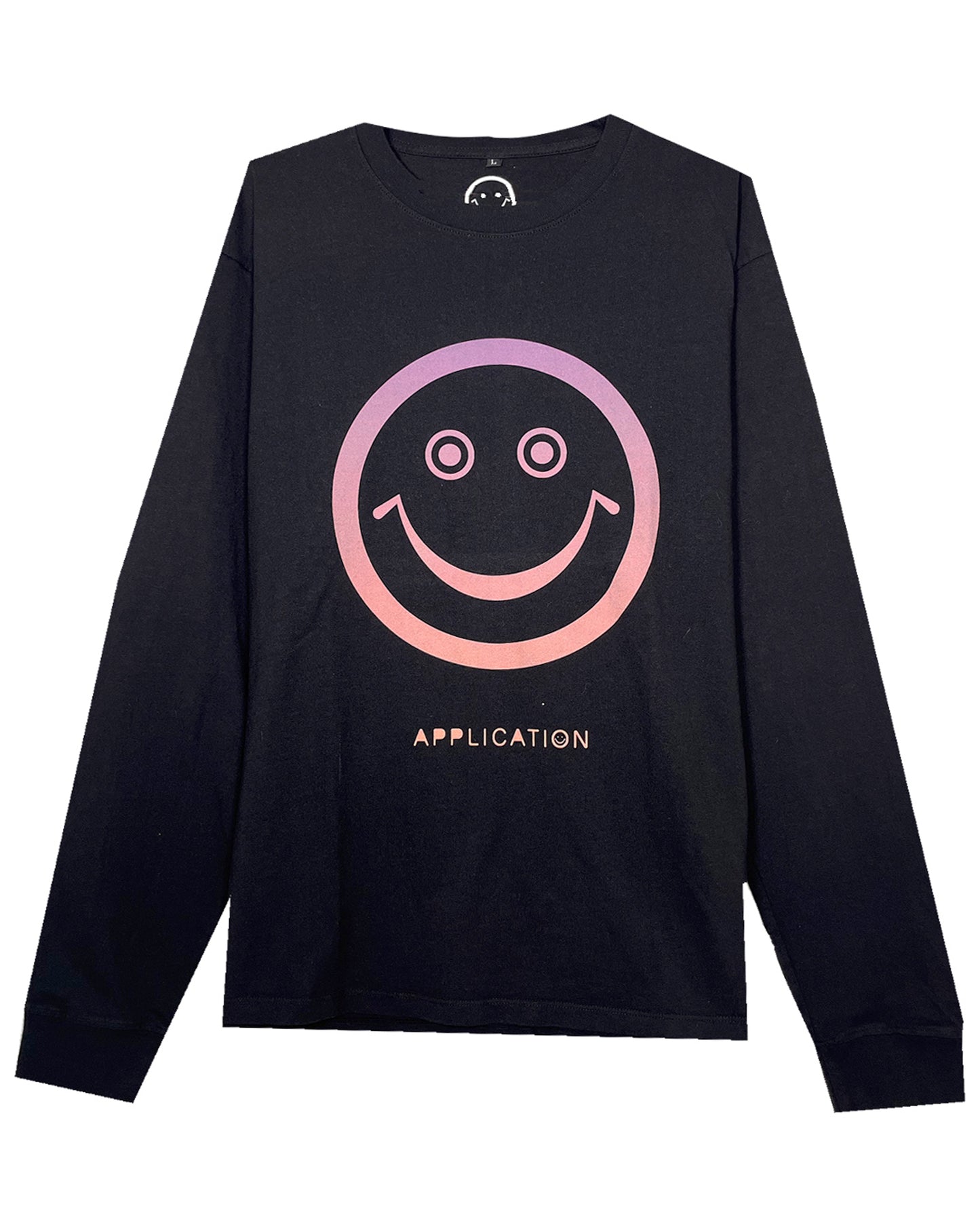 ALM LS SMILE Tee/EXCLUSIVE/Tシャツ/BLACK