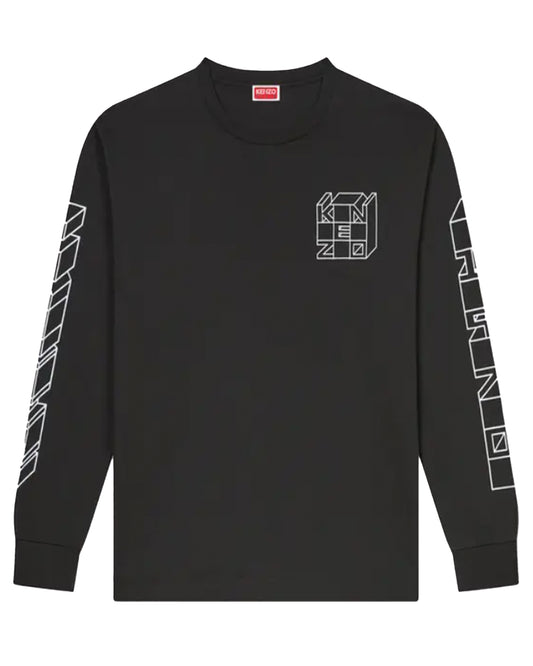 ケンゾー/FE65TS2884SG/KUBE CLASSIC LS T-SHIRT GOTS/ロンT/BLACK