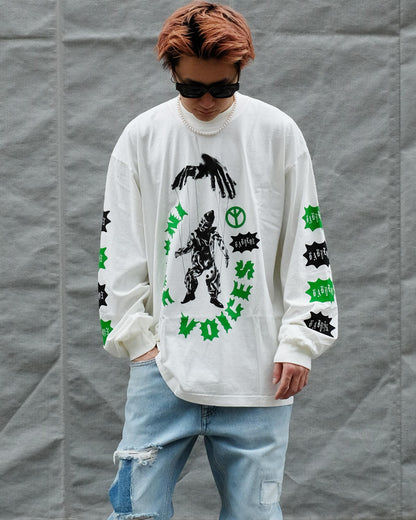 バビロン/INSIDE VOICES LONGSLEEVE T-SHIRT/ロンT/OFF WHITE