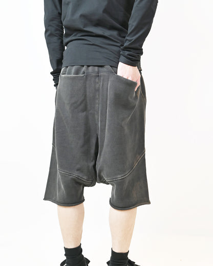 エンタイアスタジオ/HEAVY DROP SHORT/ES2256WB/スウェットショーツ/WASHED BLACK