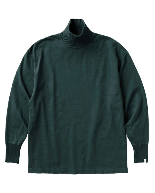 パーフェクトリブス/High Neck Side Slit Long Sleeve T Shirts/ロンT/GREEN