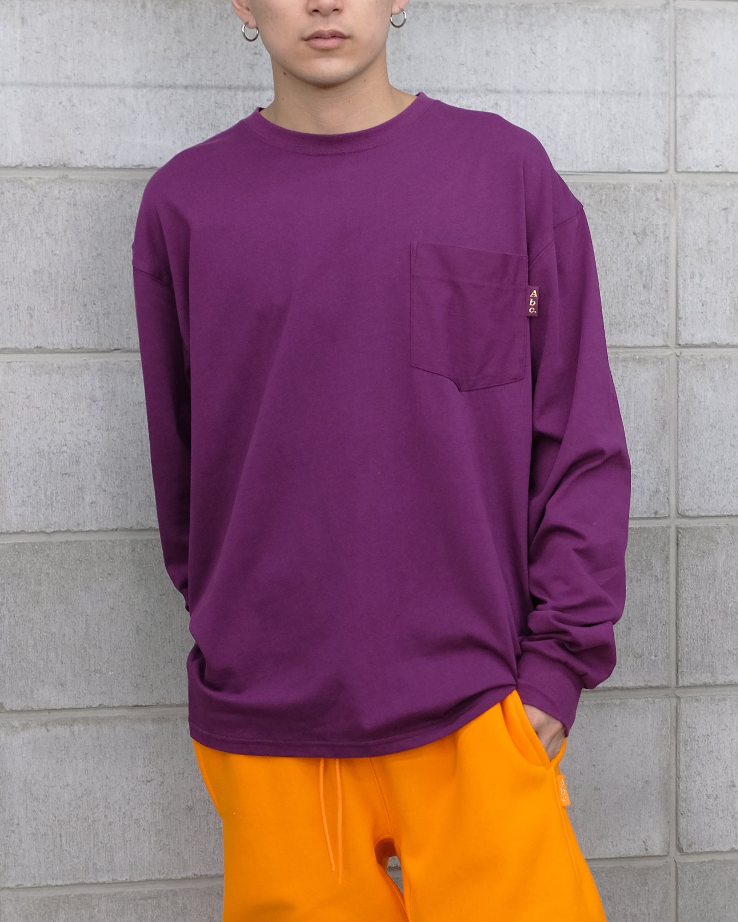 Advisory Board Crystals/L/S Pocket Tee/Long Sleeve T-Shirt/Purple