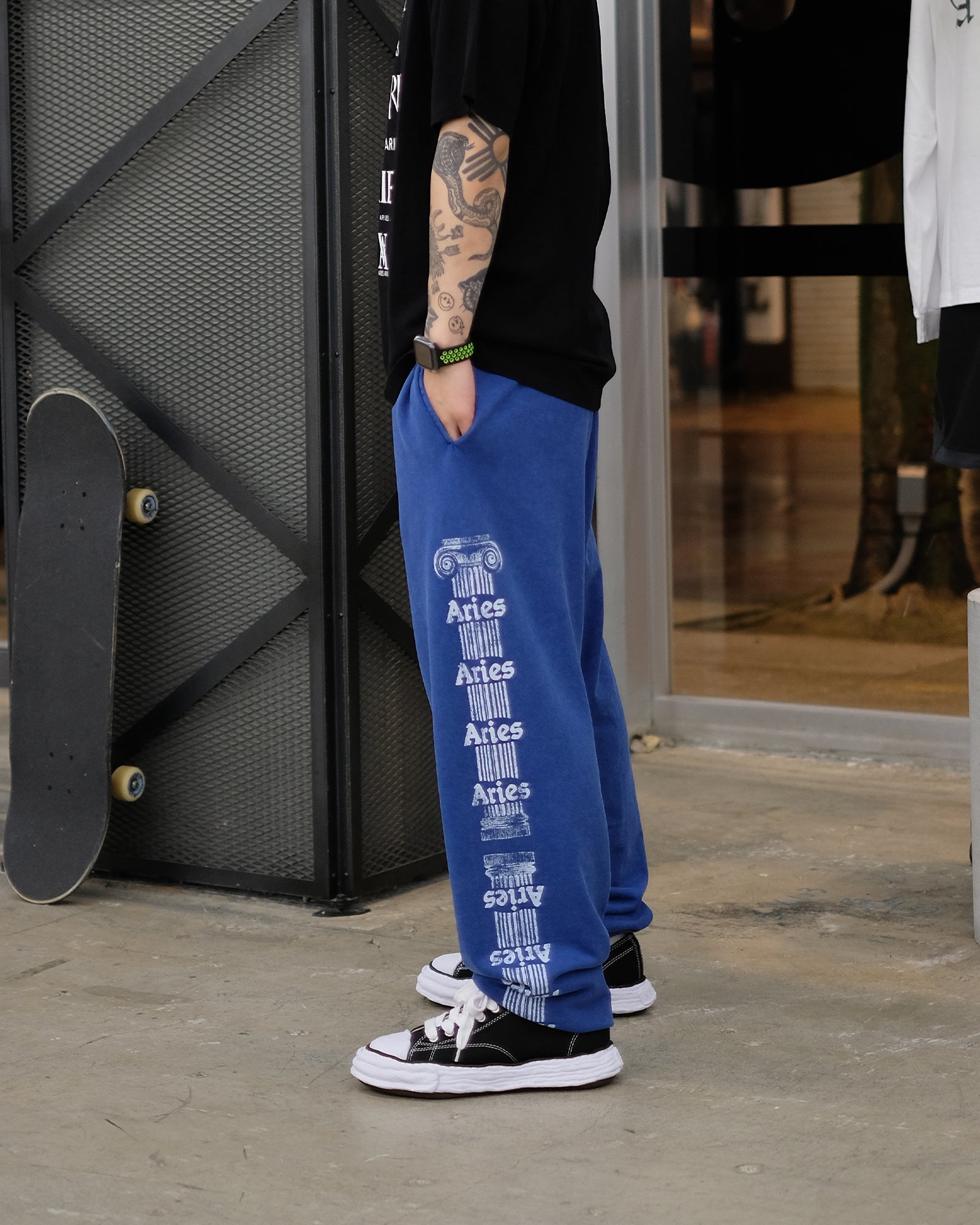 アリーズ/Aged Ancient Column Sweatpant/スウェットパンツ/Blue – Application