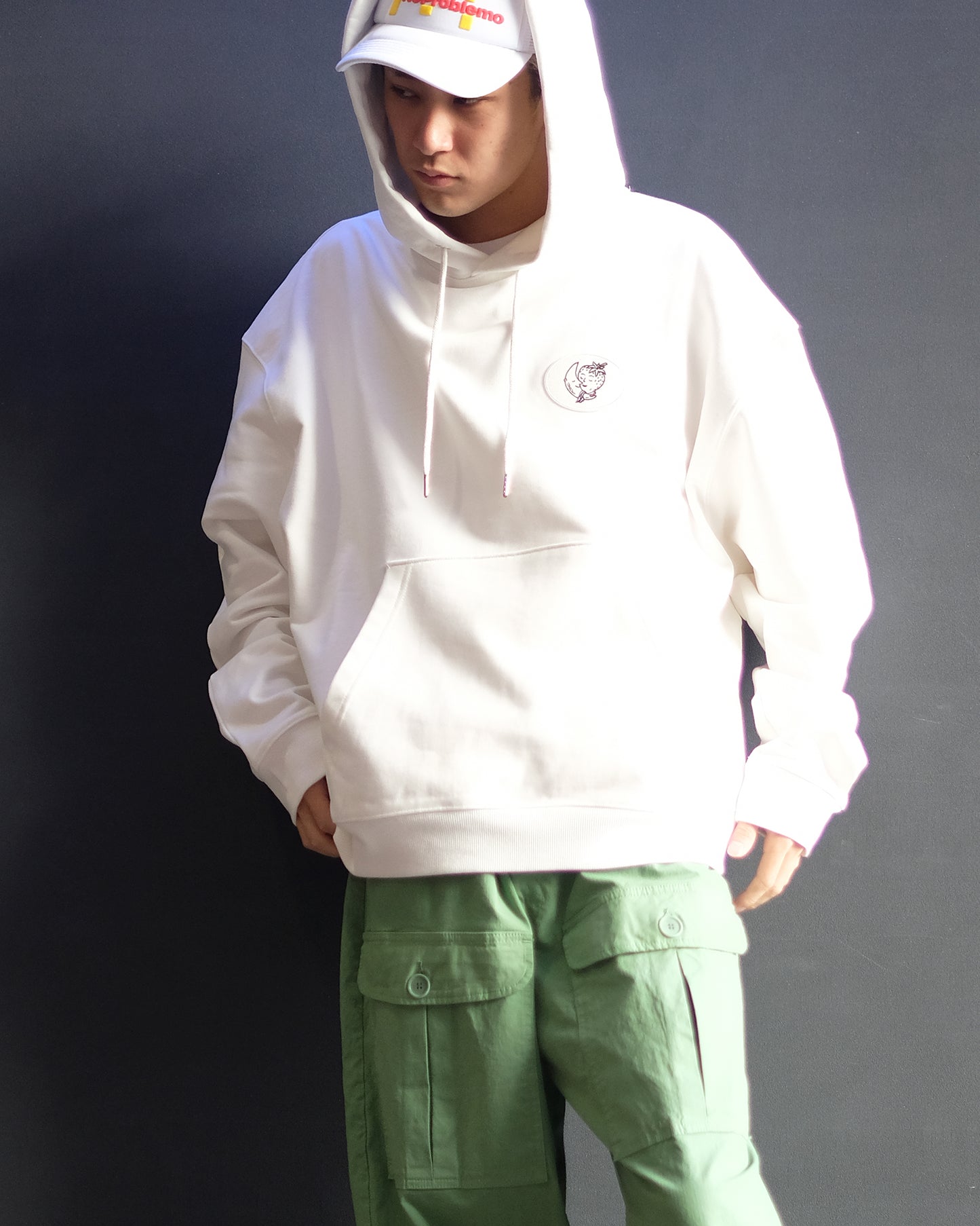 スカイ ハイ ファーム ワークウェア/ALASTAIR MCKIMM WORKWEAR HOODIE/プルオーバーパーカー/White