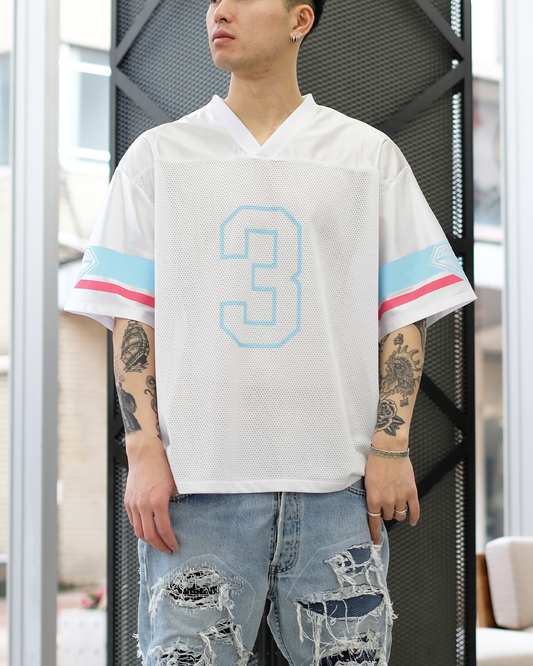 BBC/BB RING OF HONOR CROPPED FIT MESH JERSEY/メッシュTシャツ/White