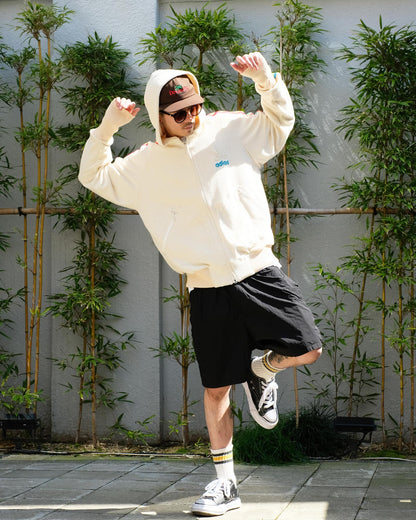 パーフェクトリブス/IMABARI Pilc Zip Hoodie/MALIBU FLEX/ジップアップパーカー/XL/White