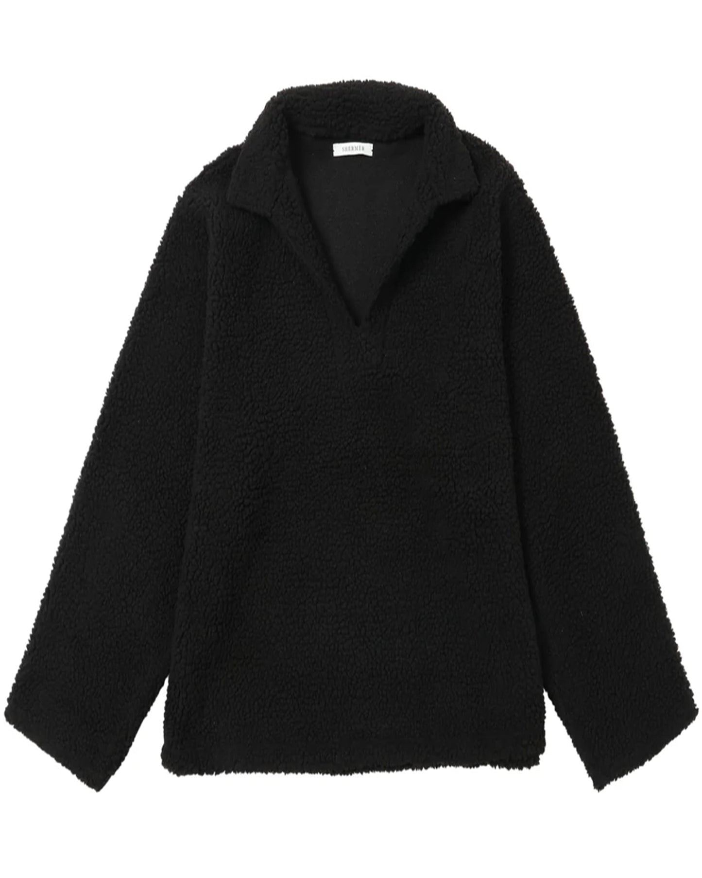 シャーマー/Boxy Fleece Sweat/フリース/BLACK