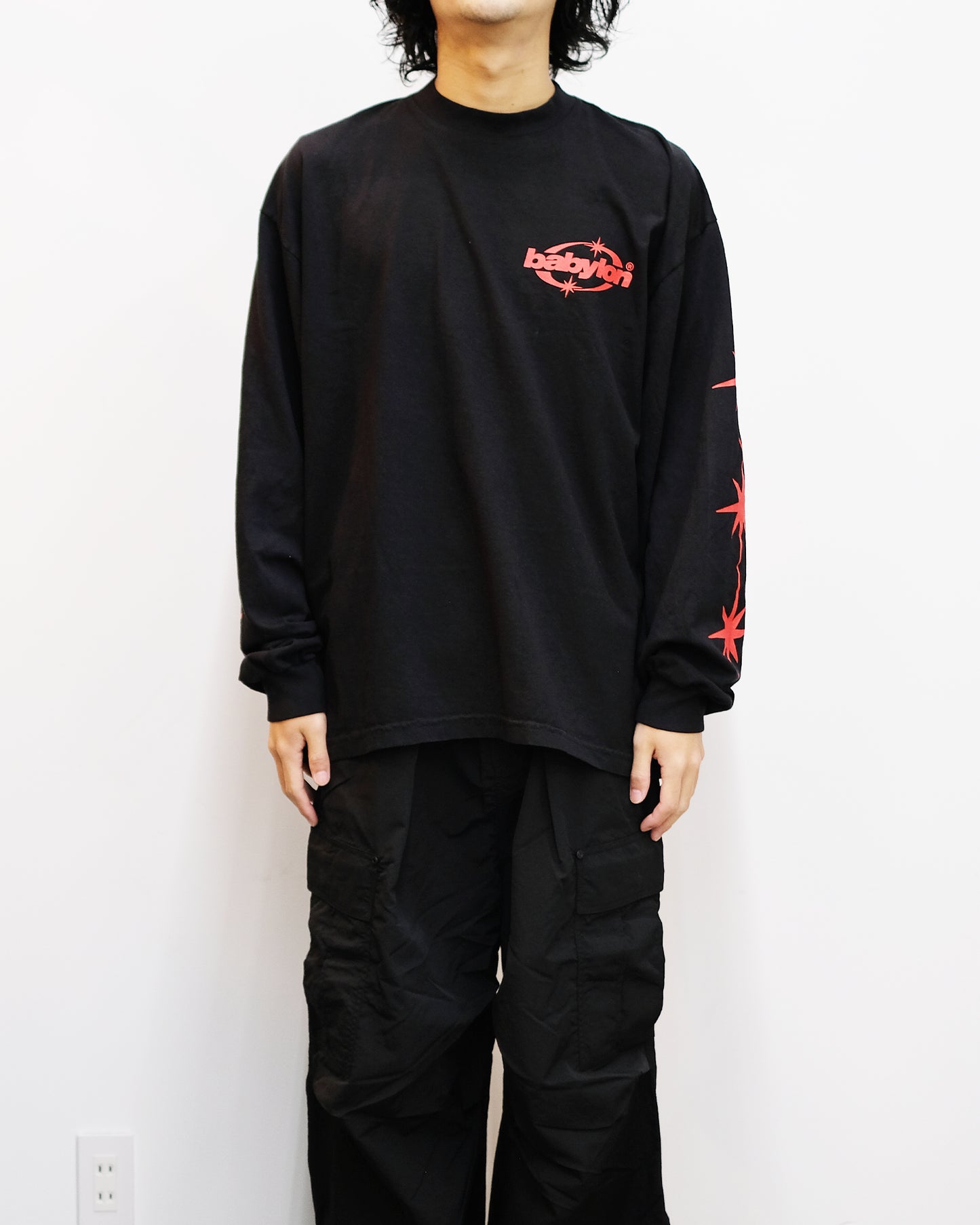 バビロン/STAR LONGSLEEVE/ロンT/BLACK