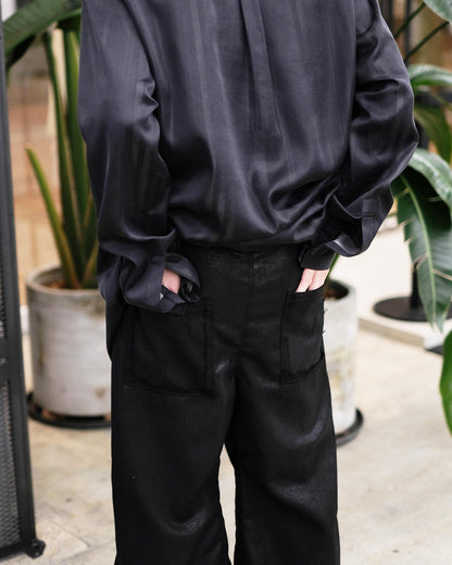 スワンプゴッド/STÖVEL WIDE PANTS/パンツ/30/Black